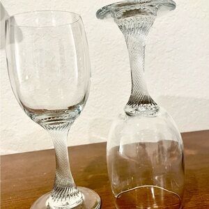 Martha Stewart Riverside Classic Twisted Stem Wine Glasses